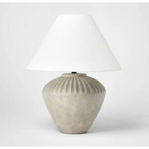 Threshold Studio McGee Ceramic Table Lamp Tan Neutral Modern Farmhouse NEW
